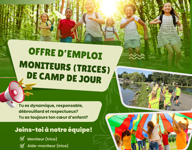 Offre d'emploi camp de jour