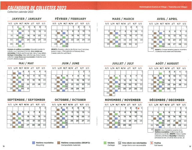2023 collection calendar